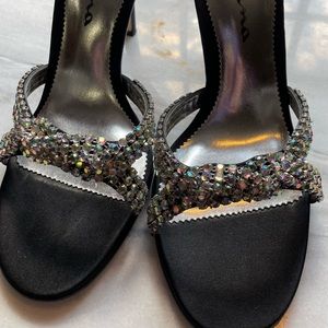 Nina’s Rhinestone Heel Sandals